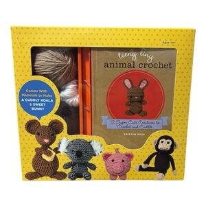 Teeny Tiny Animal Crochet Kit 12 Creatures Patterns Make Koala Bunny‎ Craft NOB